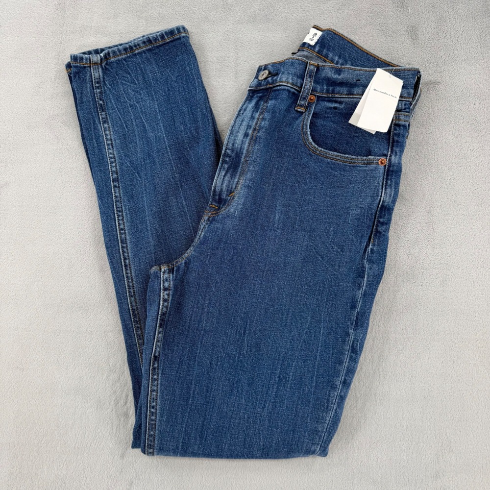 Abercrombie & Fitch Curve Love 90s Slim Straight Ultra High Rise Jeans 29/8 Blue